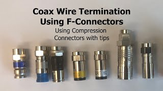 COAX FConnector Stripping Wiring and Termination of COAX Cable [upl. by Adlev946]