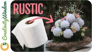 New Rustic Toilet Paper Flower Arrangement [upl. by April640]