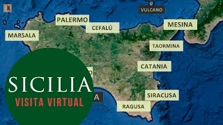 Sicilia  Visita virtual desde el aire [upl. by Leinehtan]