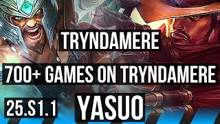 TRYNDAMERE vs YASUO MID  304 700 games  NA Master  25S11 [upl. by Sikata]