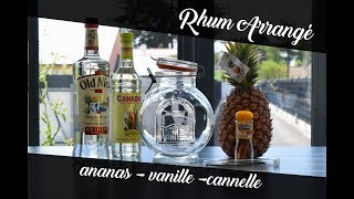 Rhum arrangé  Ananas  Vanille  Cannelle  Make amp Cook [upl. by Lombardy]