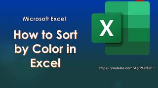 How to Sort by Color in Excel  Sort by Cell Color [upl. by Pippa]