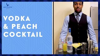 Easy Vodka amp Peach Cocktail Recipe  Grey Goose House Pour [upl. by Notelrahc]