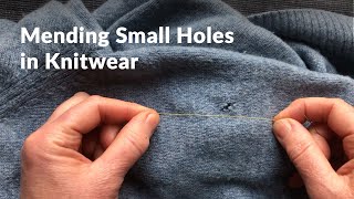 How to mend holes in knitwear [upl. by Hoo637]