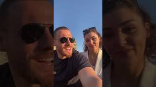 Hande Erçel and Kerem Bürsin live on Instagram  06092021 [upl. by Yacov4]