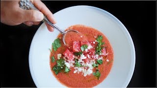 How To Make Watermelon Gazpacho [upl. by Nylanaj598]