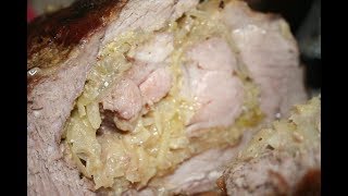 Zwiebelrollbraten Schweinebraten selber machen [upl. by Crawford]