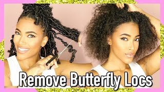 How to Remove Butterfly Locs TWO Methods  Jasmine Defined [upl. by Eizzil]