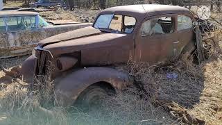 Abandoned Farmstead 80 years of Chevrolet Dodge Plymouth amp Ford Trucks tractors  refrigerators [upl. by Llevert662]