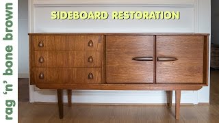 Restoring And Repairing A Mid Century Modern Style Sideboard [upl. by Aihsyt]