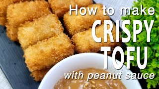 HOW TO MAKE CRISPY TOFU with PEANUT SAUCE  TOFU RECIPE  BUDGET AND EASY RECIPE [upl. by Zandt]