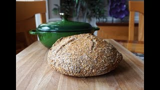 NoKnead Harvest Grains Honey Whole Wheat Bread updated… super easy [upl. by Eceinart996]