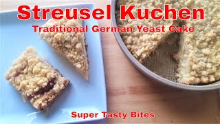 Streusel Kuchen Recipe  German Yeast Cake with Crumb Topping [upl. by Joses609]