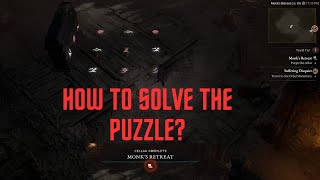 Monks Retreat cellar puzzle  Diablo 4 [upl. by Dorsy526]