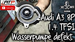 Audi A3 8P  14 TFSI  CAXC  Wasserpumpe wechseln  Drehmomentwerte  Waterpump replacement [upl. by Saidee]