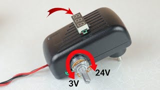 Turn Any Fixed Voltage Adapter to Variable Voltage Output 3V  24V [upl. by Chaing223]