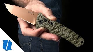 Boker Strike Automatic Knife Overview [upl. by Nonad]