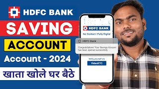 HDFC Bank Account Opening Online  2024  How to open HDFC Saving Account Online [upl. by Iddo642]