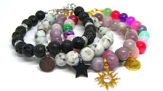 Como hacer una Pulsera con piedras Semipreciosas  Tutorial Completo [upl. by Gene]