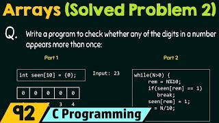 Arrays in C Solved Problem 2 [upl. by Akiemehs132]