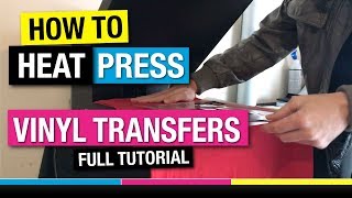 How to Heat Press Heat Transfer Vinyl HTV [upl. by Evvie145]