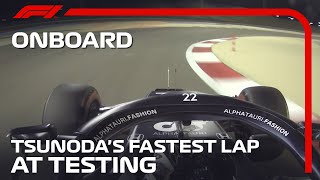 Yuki Tsunodas Fastest Lap At 2021 PreSeason Testing [upl. by Burdelle541]