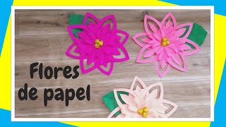 Flores de papel Faciles y rápidas en menos de 5 minutos [upl. by Razaele]