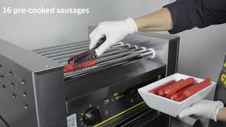 Hotdog concept  Cooking  Roller Grill [upl. by Hirza]