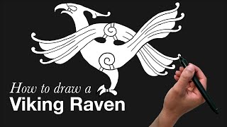 How to Draw a Viking Age Raven — Ringerike Style [upl. by Melan]