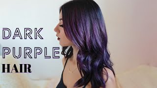 HOW TO DARK PURPLE HAIR DYEING At home [upl. by Aniuqaoj]