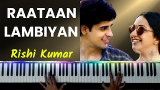 Raataan Lambiyan Piano Instrumental  Karaoke  Cover  Ringtone  Shershaah  Hindi Song Keyboard [upl. by Josephine]