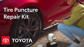 Toyota How To Tire Puncture Repair Kit  Toyota [upl. by Perkin]