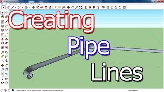 How To Create Pipe lines in Sketchup [upl. by Ahsieker]