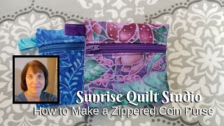 How to Make a Zippered Coin Purse [upl. by Cornia]