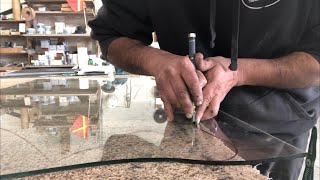 How to cut glass custom pattern [upl. by Guttery150]