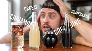 4 EASY to Make Cocktail Syrups  grenadine amp orgeat [upl. by Nigrom]