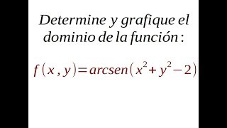 Dominio arcsen x2y22 [upl. by Essenaj]