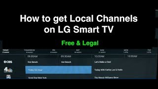 How to Get Local Channels on LG Smart TV [upl. by Ahsekal]