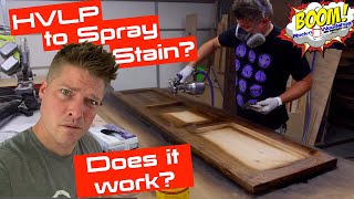 Spraying Stain DOES IT WORK [upl. by Pearman762]