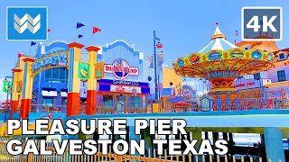 4K Historic Pleasure Pier in Galveston Island Texas USA  Walking Tour amp Travel Guide 🎧 [upl. by Rodney925]