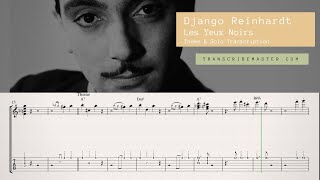 Les Yeux Noirs  Django Reinhardt  solo transcription [upl. by Kela]