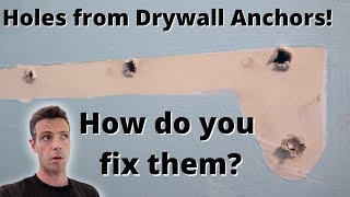 Fixing Big Holes from Drywall Anchors [upl. by Schiffman968]