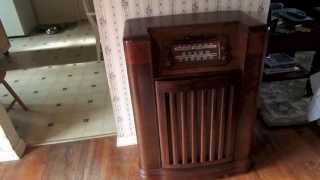 Restored Philco Console Radio Record Player [upl. by Sall951]