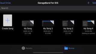 How To SAVE SONGS on GARAGE BAND [upl. by Cristian]