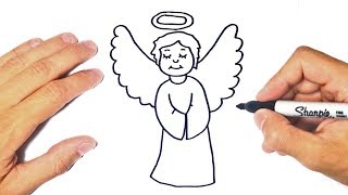 How to draw a Angel Step by Step  Easy drawings [upl. by Oiromed]