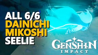 All Dainichi Mikoshi Seelie Genshin Impact [upl. by Nnylodnewg]