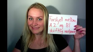 Video 437 Forskjell mellom A2 og B1 skrifltig norskprøve [upl. by Atinomar]