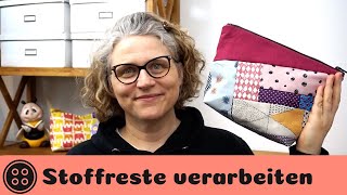 Stoffreste verarbeiten und eine Kosmetiktasche nähen [upl. by Mickey]