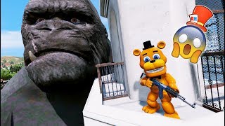 ADVENTURE ANIMATRONICS vs EVIL KING KONG GTA 5 Mods FNAF RedHatter [upl. by Oznole]