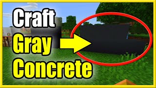 How to make Grey Concrete in Minecraft Fast Recipe Tutorial [upl. by Antonius]